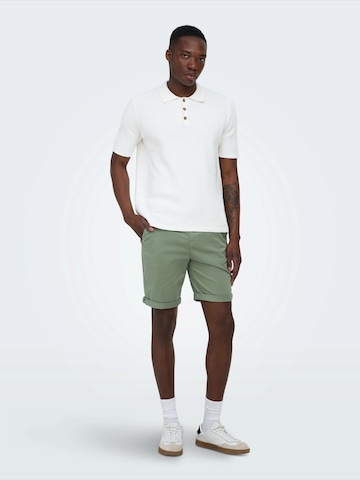 Only & Sons - Regular Calças chino 'ONSSAUL' em verde