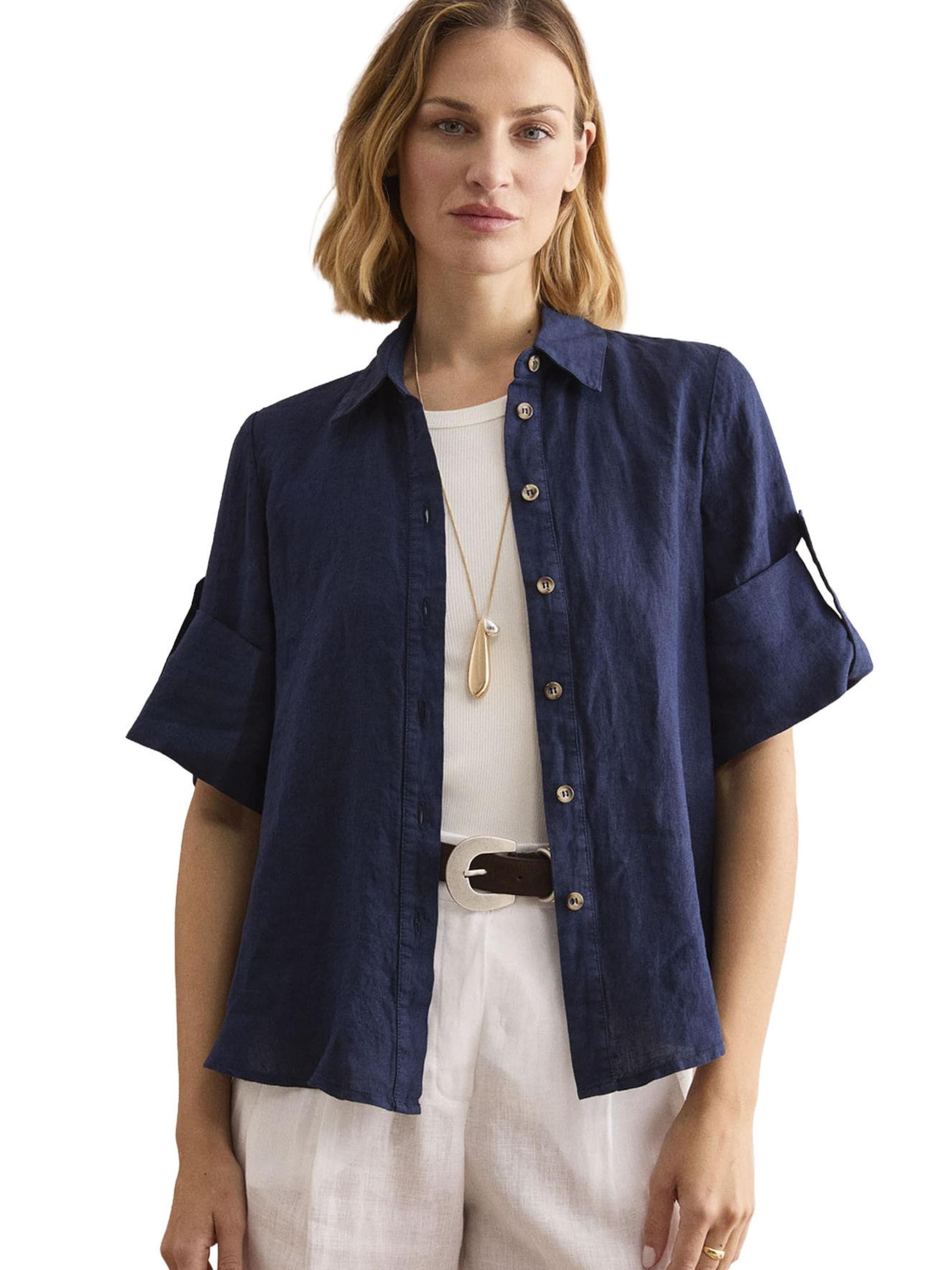 Il Lanificio Bluse‌‌‌‌ in Blau: Vorderseite