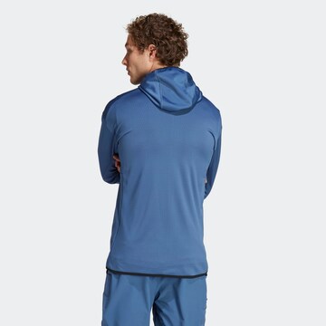 ADIDAS TERREX Skinny Athletic Fleece Jacket 'Tech Flooce Light ' in Blue