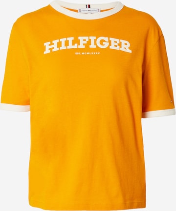 T-shirt TOMMY HILFIGER en orange : devant