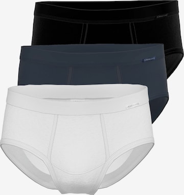 Ammann Slip 'Feinripp Premium' in Braun: Vorderseite