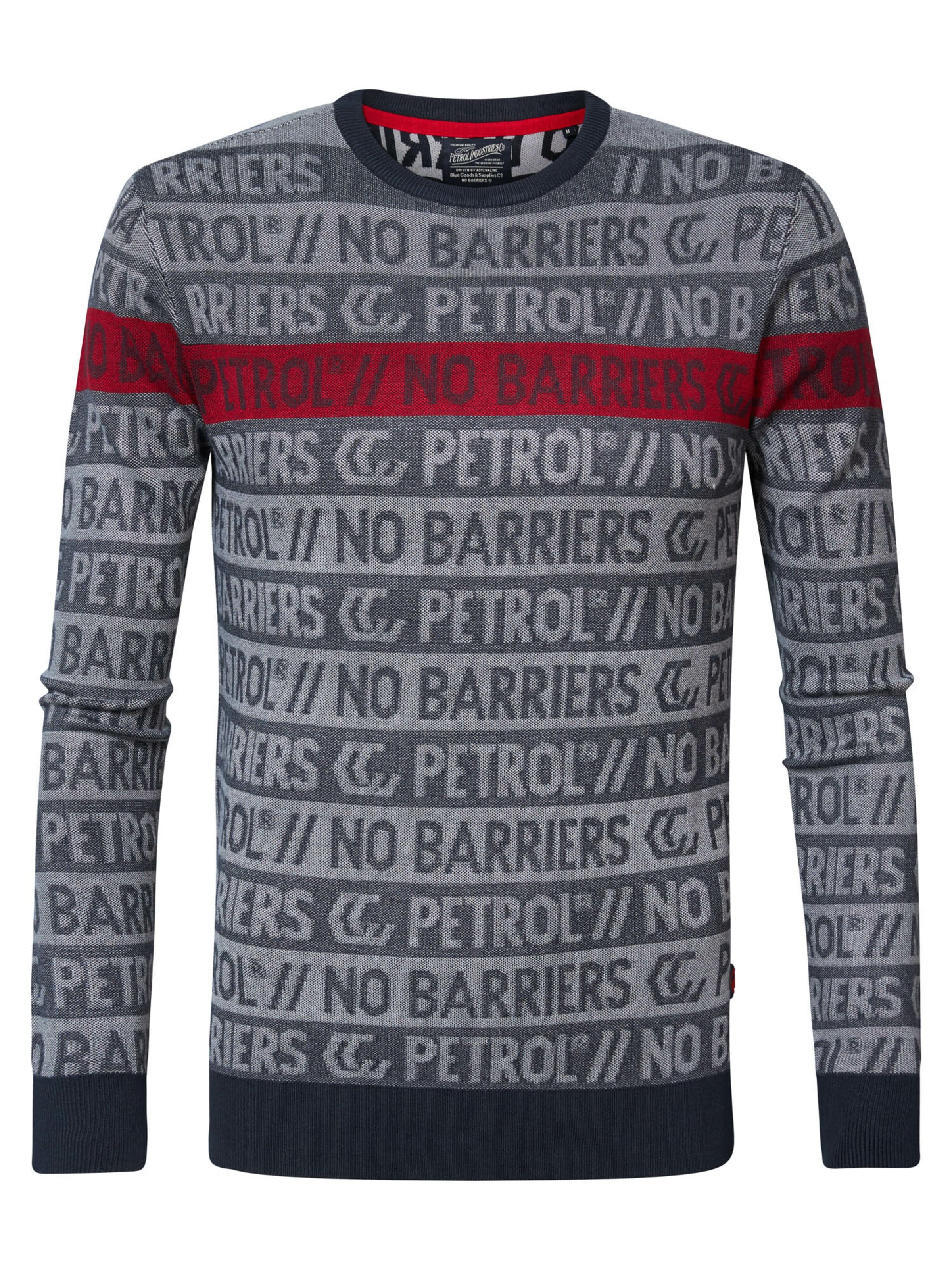 Petrol Industries Trui in Grijs: voorkant