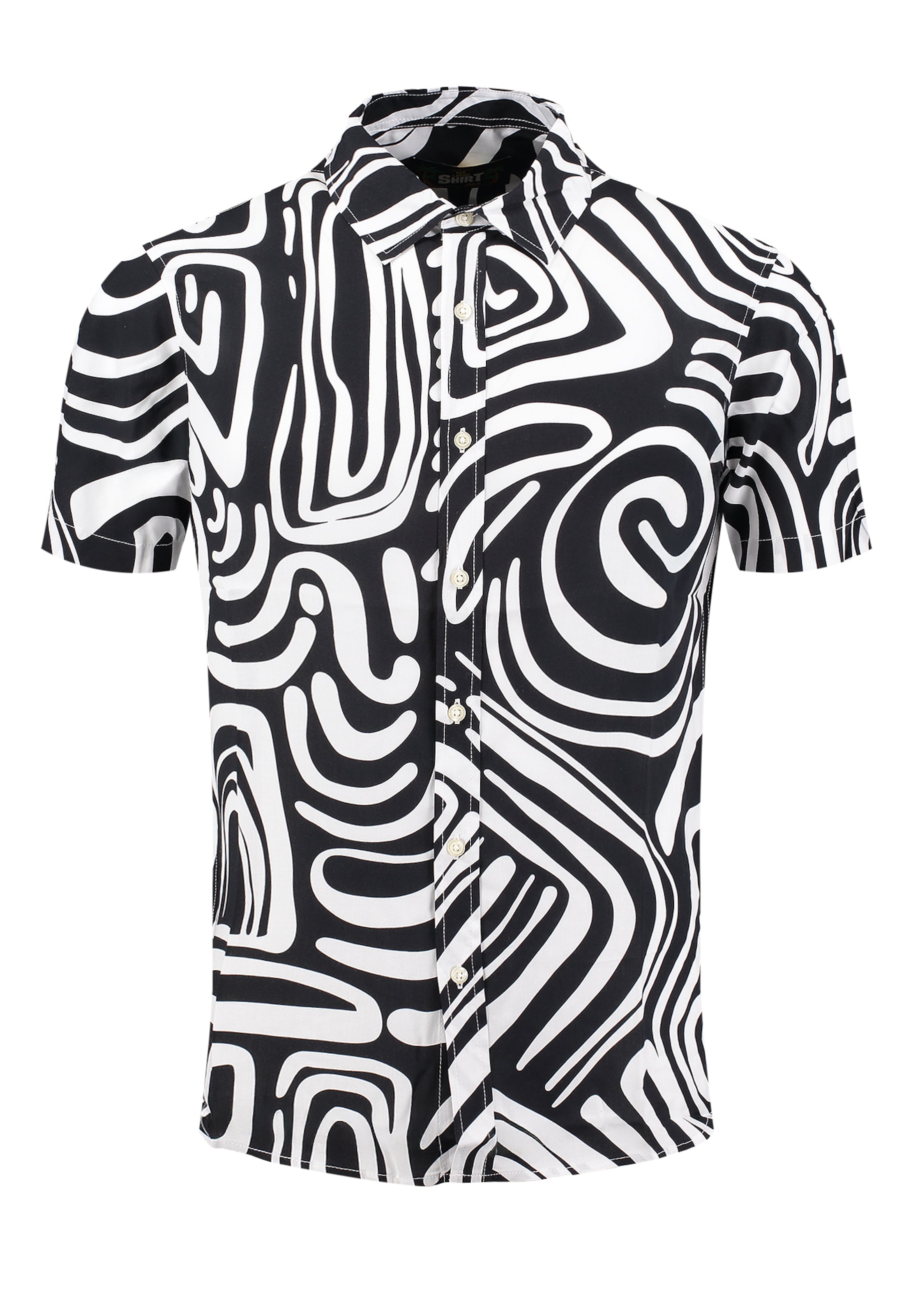 Comfort fit Camicia 'Sunglasses' di Key Largo in nero: frontale