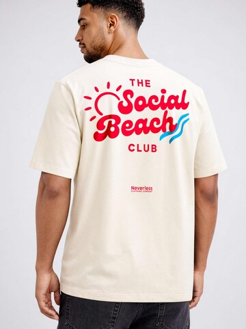 Neverless Shirt 'Beach Social Club' in Beige