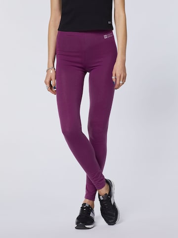 Jette Sport Skinny Leggings in Purple: front