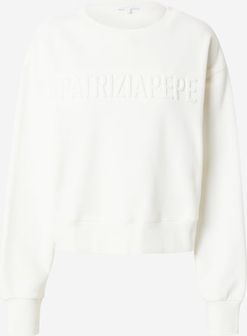 PATRIZIA PEPESweater majica 'FELPA' - bijela boja: prednji dio