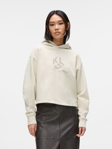 Bluză de molton de la KARL LAGERFELD JEANS pe alb: față