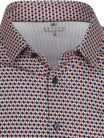 DESOTO Slim fit Button Up Shirt in Orange