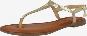 s.Oliver T-Bar Sandals in Gold: front