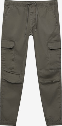 Effilé Pantalon cargo Pull&Bear en vert : devant