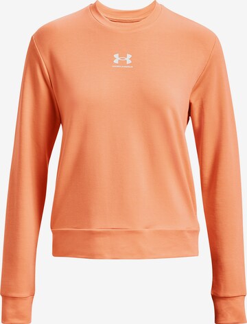 UNDER ARMOUR Athletic Sweatshirt 'Rival' in Orange: front