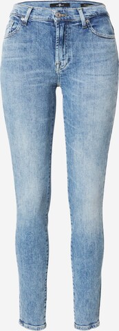 7 for all mankind Skinny Jeans in Blauw: voorkant