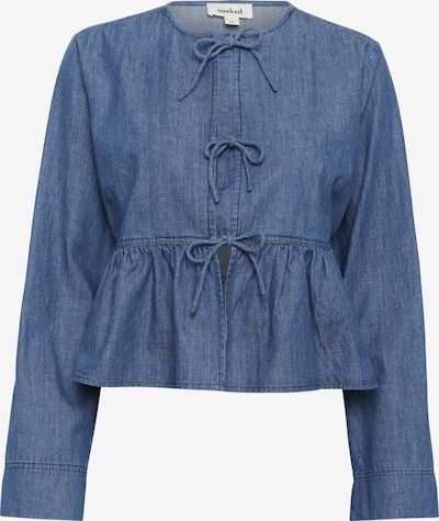 SOAKED IN LUXURY Bluse 'SLChamy' i L i blue denim, Produktvisning