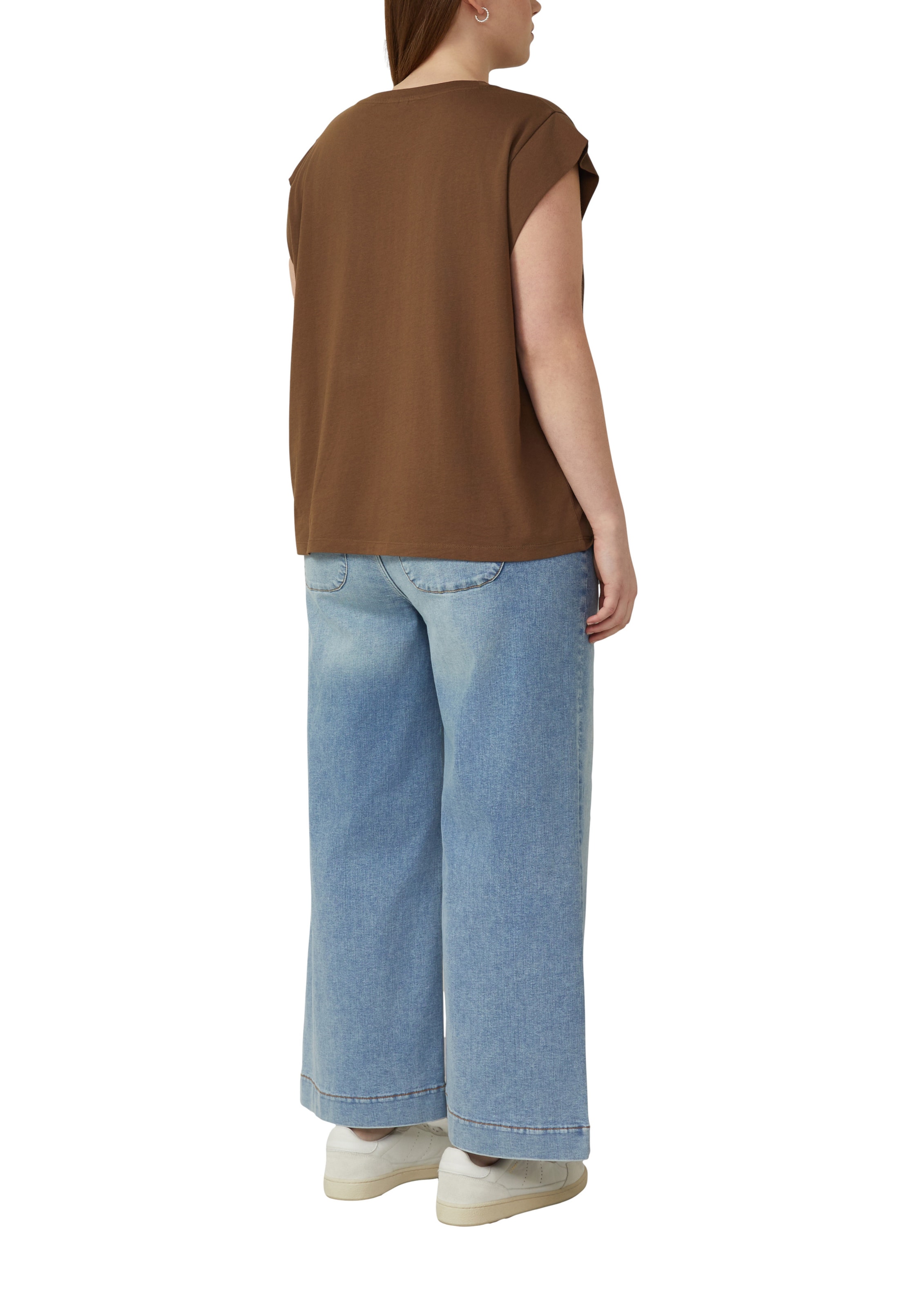 QS T-Shirt ' ' in Braun