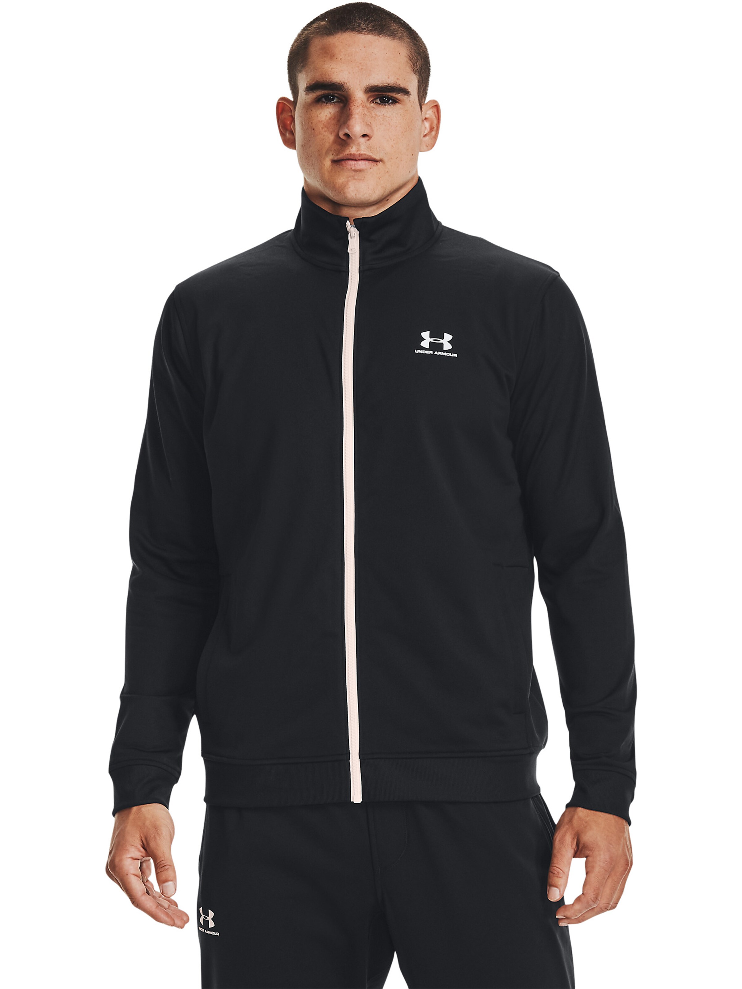 UNDER ARMOUR Sportlik trikoojakk, värv must: eest vaates