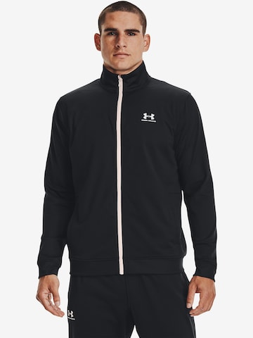 Jachetă de trening de la UNDER ARMOUR pe negru: față