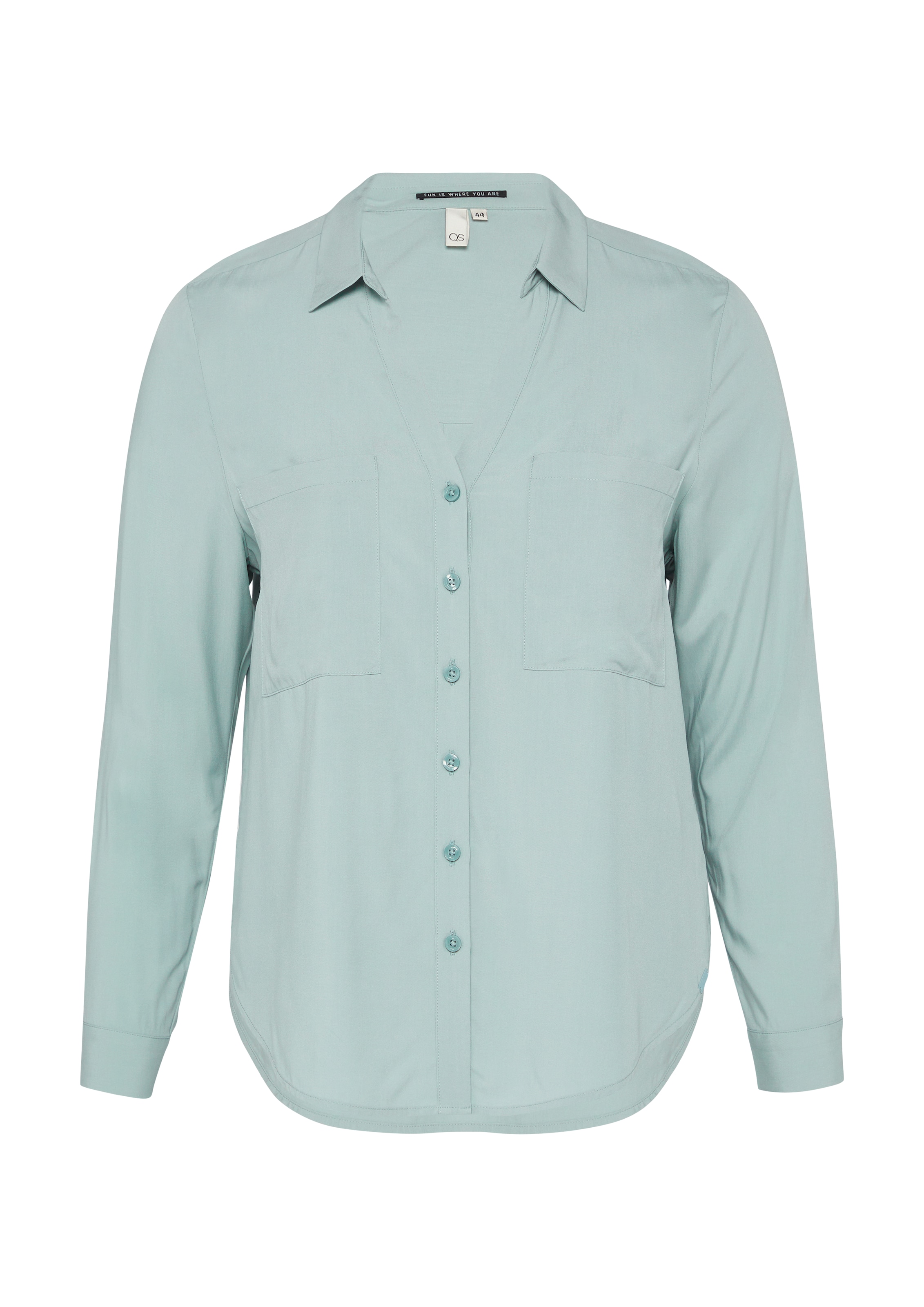 QS Blouse in Groen: voorkant