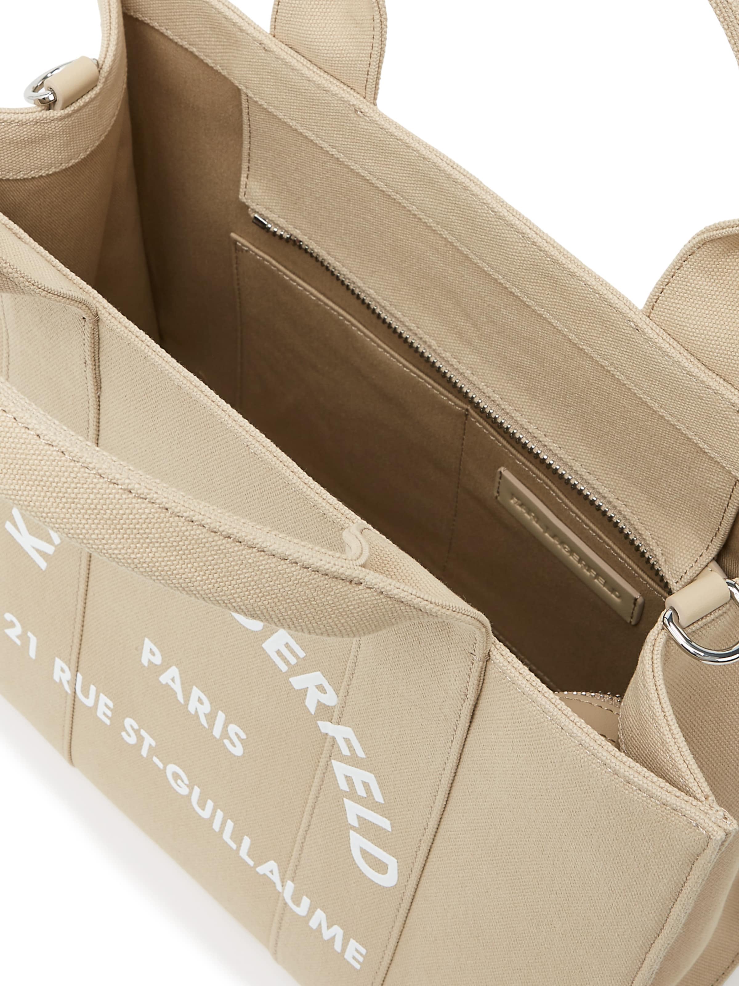 Shopper ' RUE ST-GUILLAUME KLEINE QUADRATISCHE TOTE-BAG ' di Karl Lagerfeld in beige