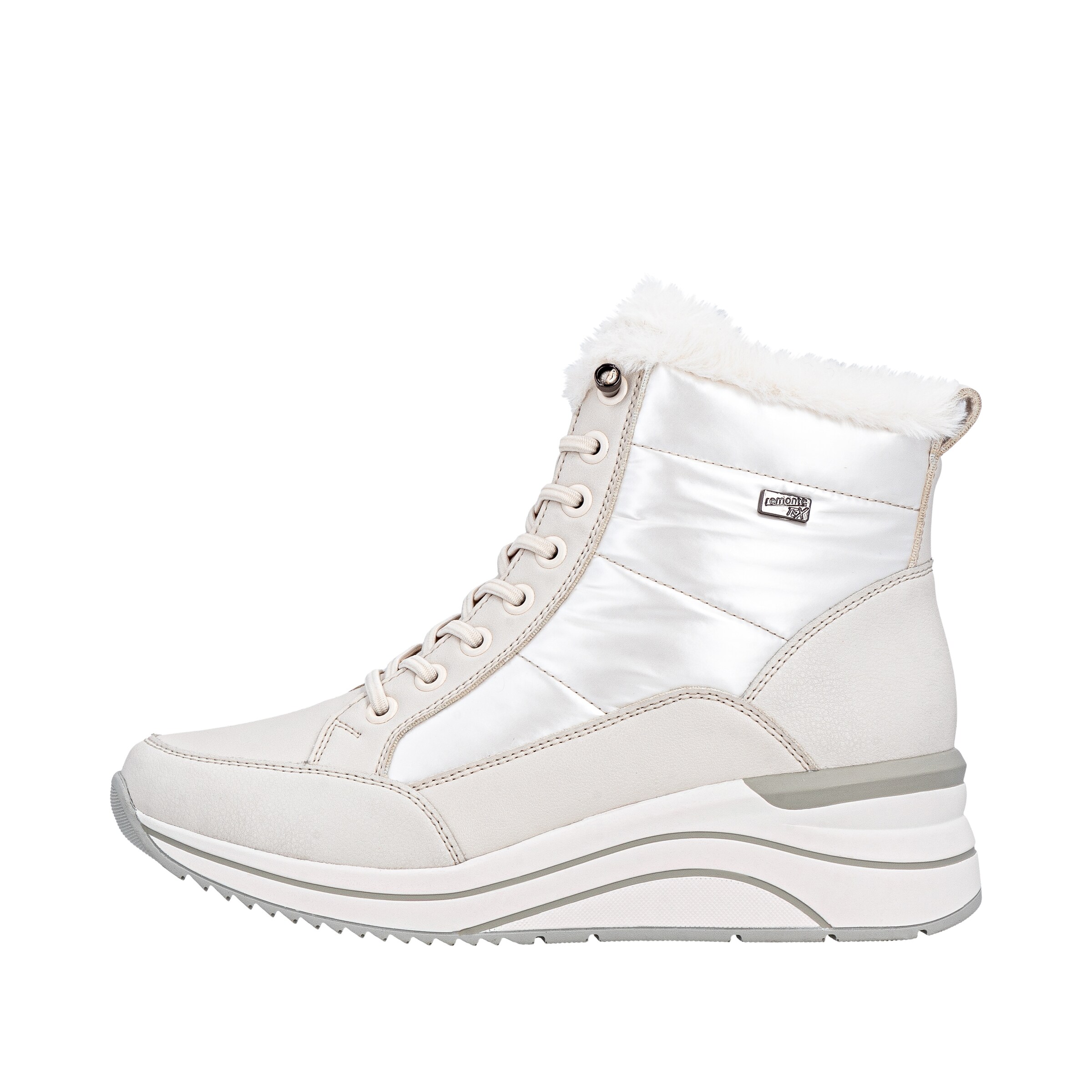 Bottes à lacets 'D0T80' REMONTE en blanc