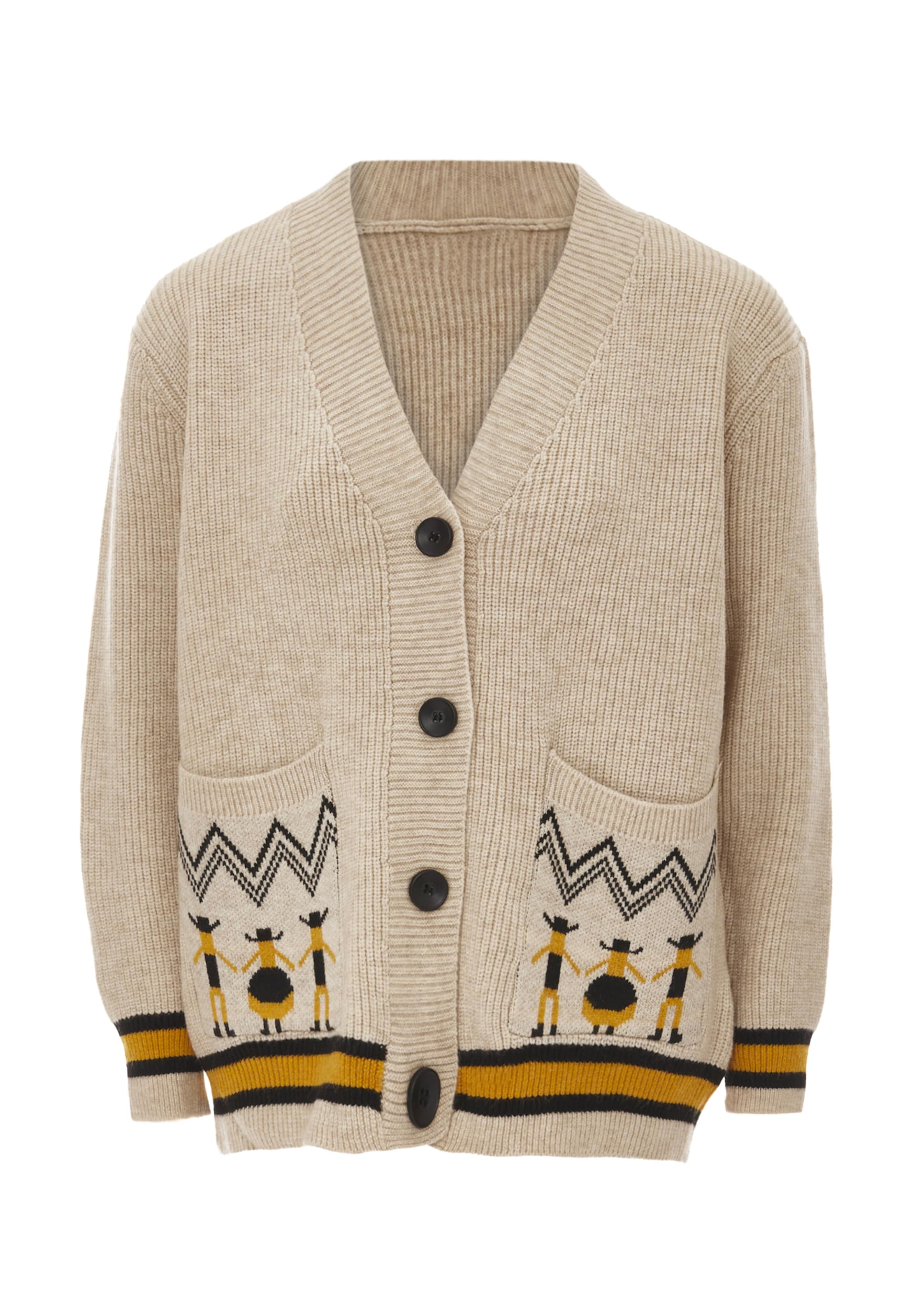 IMMY - Casaco de malha em bege: frente