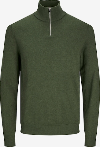 JACK & JONES Свитер 'JJEEmil' в Зеленый: спереди