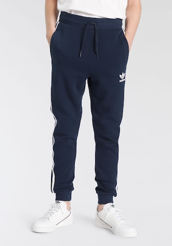 Effilé Pantalon 'Trefoil' ADIDAS ORIGINALS en bleu : devant