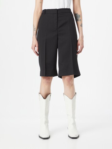 Regular Pantalon à plis ESPRIT en noir : devant