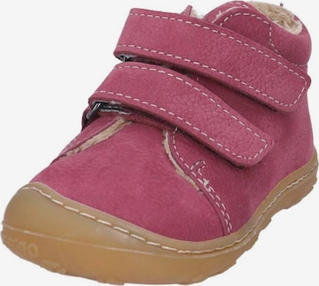 Pepino First-Step Shoes in Pink: front