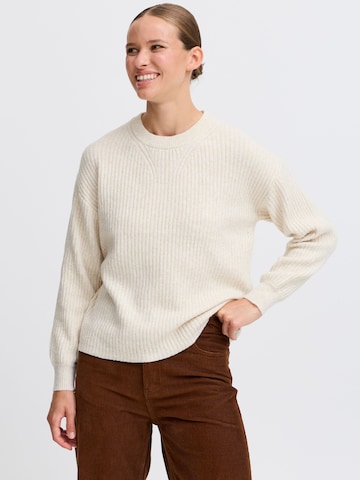 Pull-over 'BYOnema' b.young en beige : devant