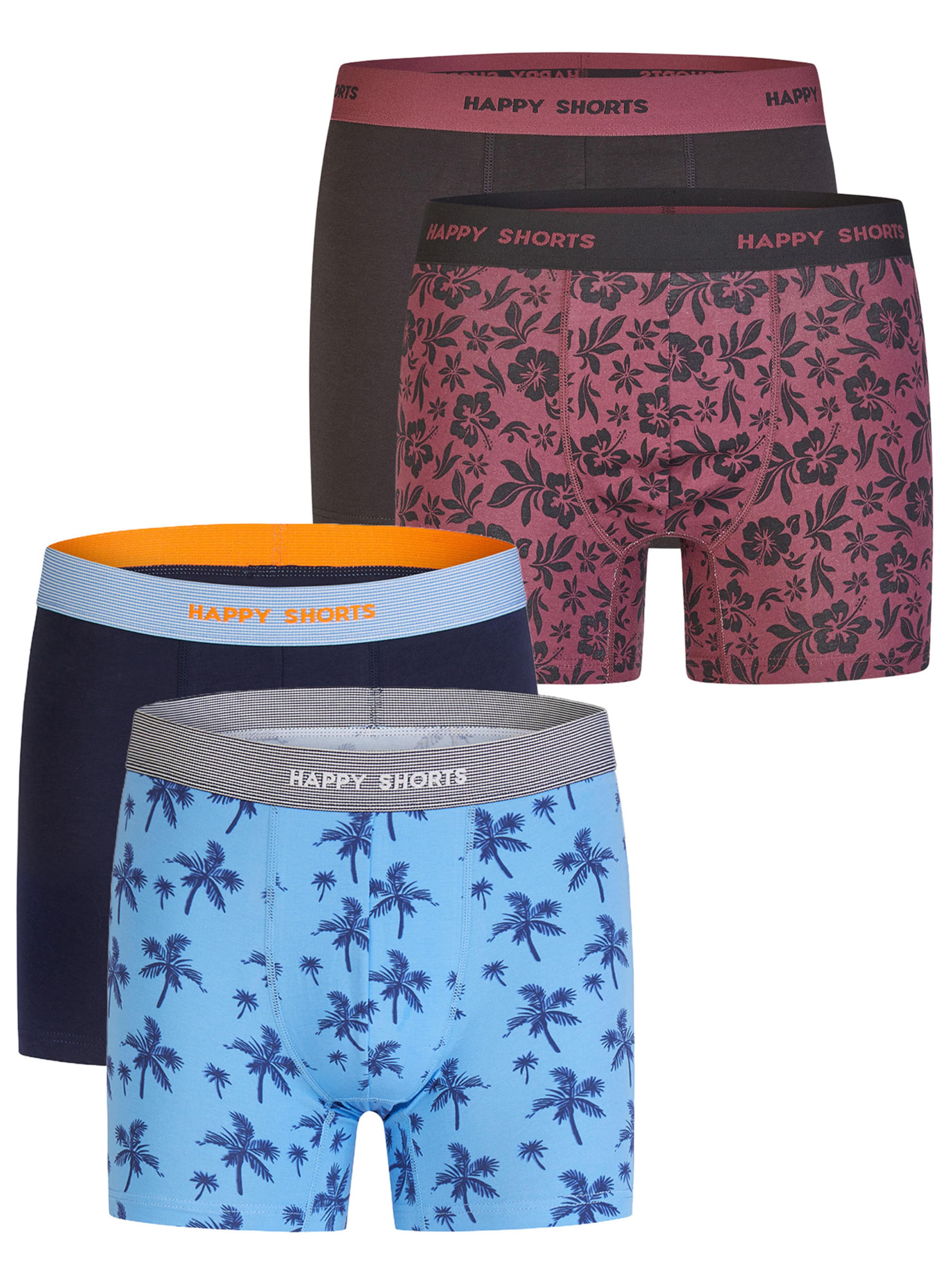 Happy Shorts - Boxers ' Floral Print Sets ' em azul: frente