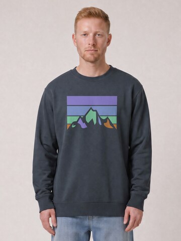 Sweat-shirt 'Retro Landscape' Watapparel en gris : devant