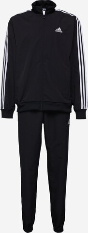 ADIDAS SPORTSWEAR Sportanzug '3-Stripes ' in Schwarz: predná strana