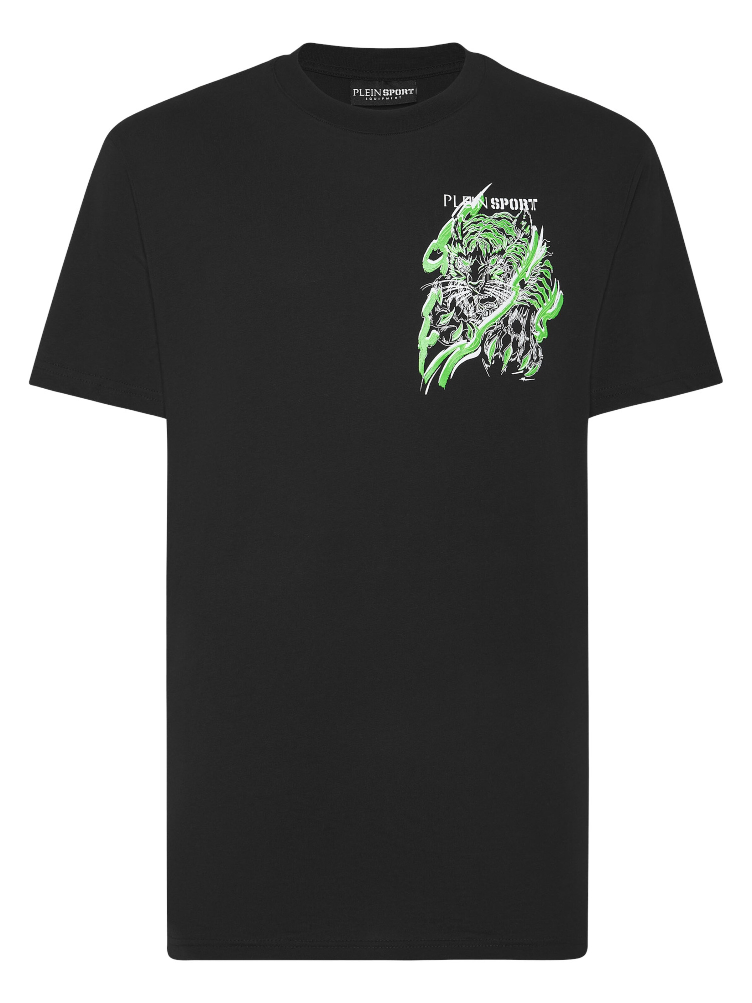 T-Shirt 'Tiger' Plein Sport en noir : devant