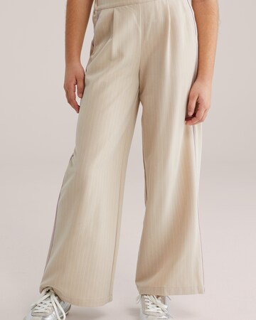 WE Fashion Wide leg Byxa i beige: framsida