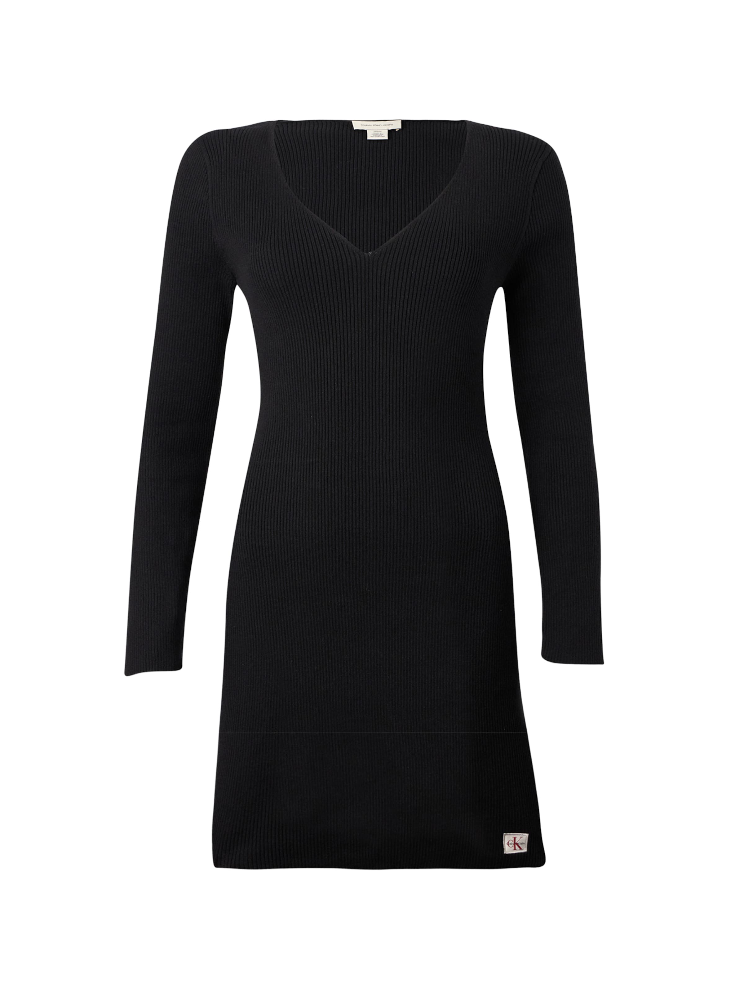 Calvin Klein Jeans Трикотажное платье в Черный: спереди
