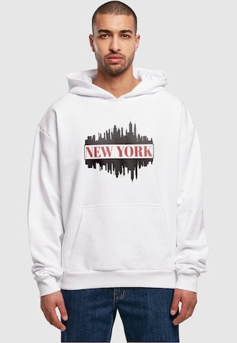 Merchcode Sweatshirt 'New York' in Weiß: predná strana
