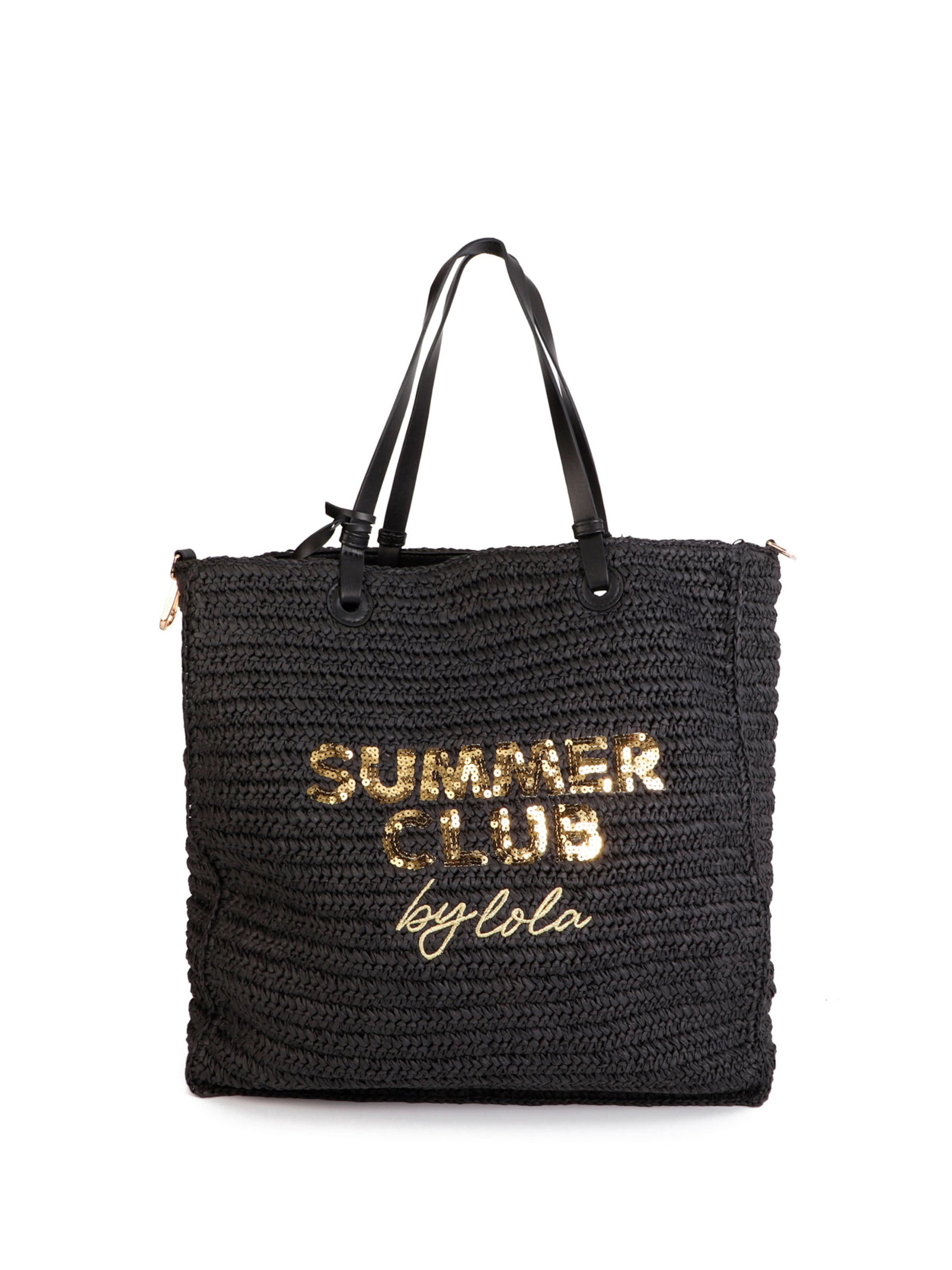 Lola Casademunt Strandtasche in gold / schwarz, Produktansicht