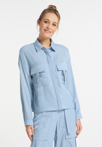 DreiMaster Vintage Blouse in Blauw: voorkant