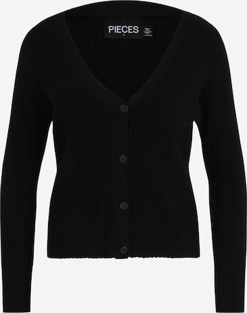 Pieces Petite Knit Cardigan in Black: front