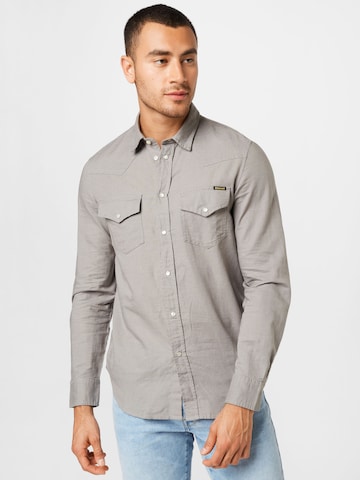 DIESEL - Slim Fit Camisa em cinzento: frente