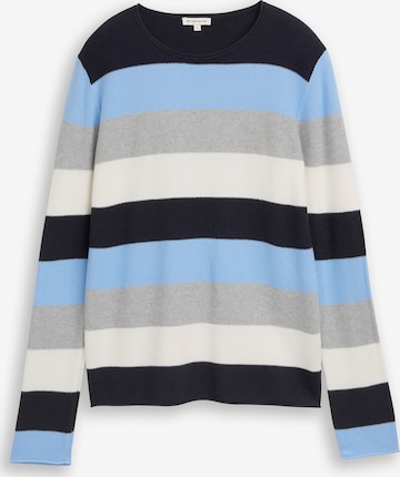 Pulover de la TOM TAILOR pe albastru: față