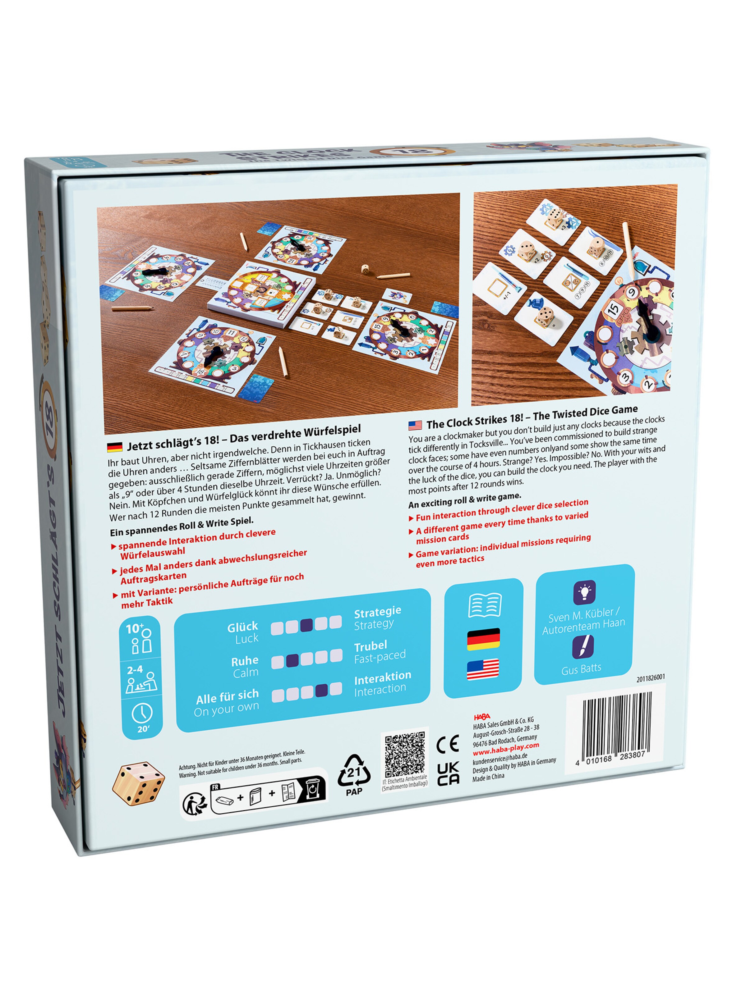 HABA Game ' Jetzt schlägt`s 18! ' in Mixed colours