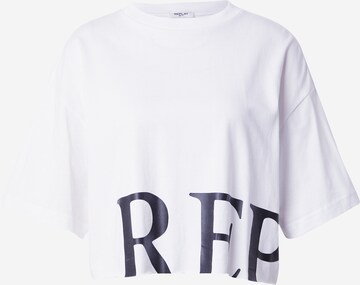 REPLAY T-shirt i vit: framsida