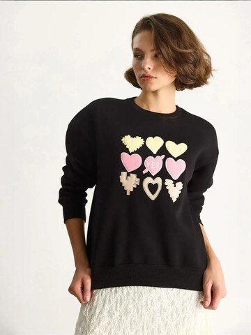 Sweat-shirt Bianco Lucci en noir