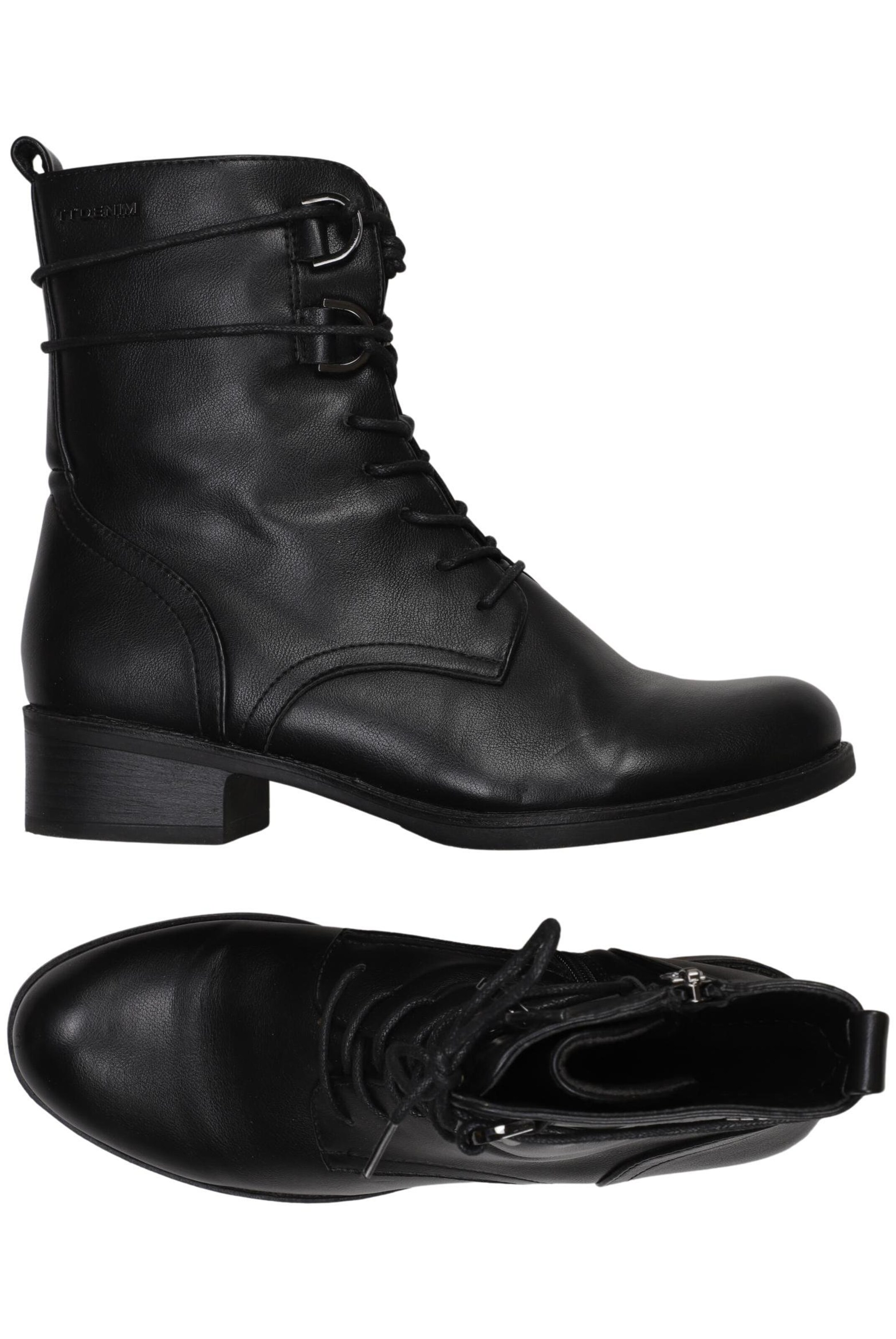 TOM TAILOR DENIM Stiefelette 39 in Schwarz: Vorderseite