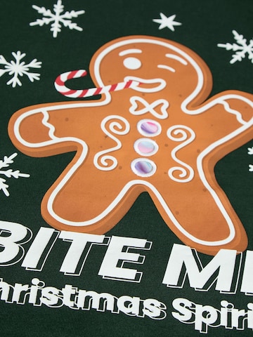 JACK & JONES Sweatshirt 'JJXmas Fun' i grøn