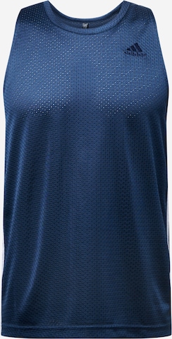 Skinny T-Shirt fonctionnel ADIDAS SPORTSWEAR en bleu : devant