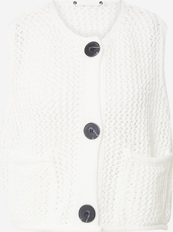 Cardigan 'Hensly' co'couture en blanc : devant