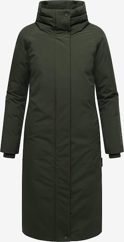 NAVAHOO Winter Coat 'Traumblüte 14' in Green: front
