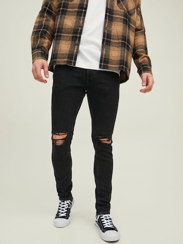 Skinny Jean 'JJILiam JJOriginal' JACK & JONES en noir : devant